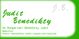 judit benedikty business card